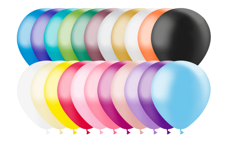 100st Blandade Metallic Ballonger 12" / 30cm