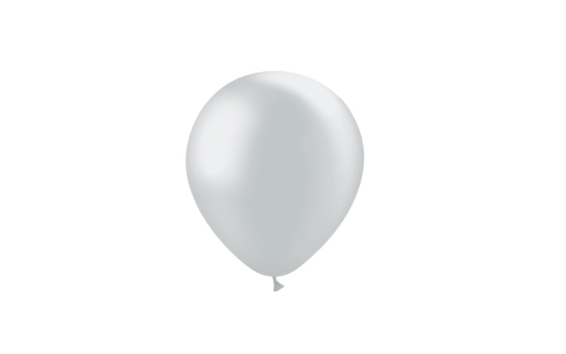 100st Silver Metallic Ballonger 5" / 14cm