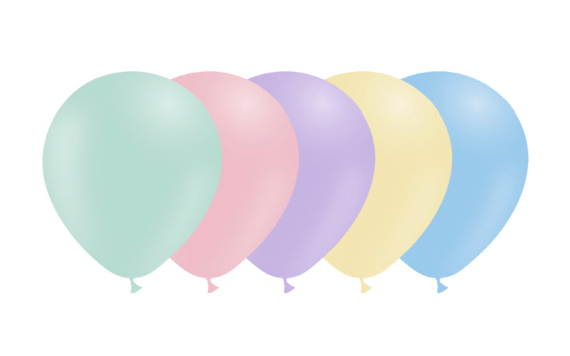 100st Blandade Pastell Ballonger 5" / 14cm